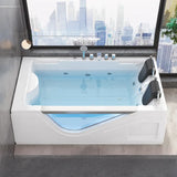 Freestanding Rectangle Acrylic Whirlpool White Bathtub Image - 2