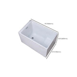 Freestanding Rectangle Acrylic White Bathtub with Seat Image - 10