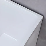 Freestanding Rectangle Acrylic White Bathtub with Seat Image - 5