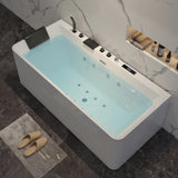 Freestanding Rectangle Air Massage White Bathtub Image - 1