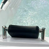 Freestanding Rectangle White Acrylic Bathtub with Storage Image - 6