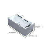 Freestanding Rectangle White PMMA Bathtub with Faucet Image - 11