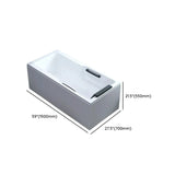 Freestanding Rectangle White PMMA Bathtub with Faucet Image - 13