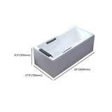 Freestanding Rectangle White PMMA Bathtub with Faucet Image - 18