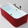 Freestanding Rectangular Acrylic White Soaking Bathtub Image - 14