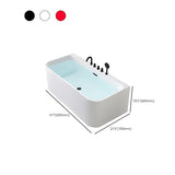 Freestanding Rectangular Acrylic White Soaking Bathtub Image - 22