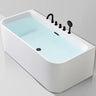 Freestanding Rectangular Acrylic White Soaking Bathtub Image - 7