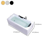 Freestanding Rectangular White Soaking Bathtub Image - 14