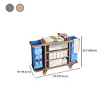 Freestanding Removable Shelf Rubber Wheel Utility Cart Image - 14