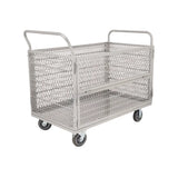 Freestanding Silver Metal Utility Carts with Shelves Image - 4