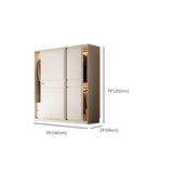 Freestanding Soft Close White Timber Large Sliding Wardrobe Image - 19