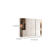 Freestanding Soft Close White Timber Large Sliding Wardrobe Image - 29