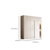 Freestanding Soft Close White Timber Large Sliding Wardrobe Image - 36