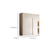 Freestanding Soft Close White Timber Large Sliding Wardrobe Image - 38