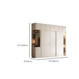 Freestanding Soft Close White Timber Large Sliding Wardrobe Image - 45