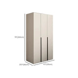 Freestanding Solid Wood Beige Large Soft Close Armoire #size