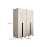 Freestanding Solid Wood Beige Large Soft Close Armoire Image - 19