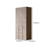 Freestanding Timber Brown Large Wardrobe with Shelves Image - 24