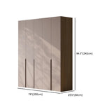 Freestanding Timber Brown Large Wardrobe with Shelves Image - 33