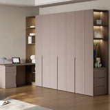 Freestanding Timber Brown Large Wardrobe with Shelves Image - 4