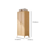 Freestanding Timber Natural Tall Storage Cabinet Armoire #size