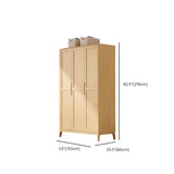 Freestanding Timber Natural Tall Storage Cabinet Armoire Image - 17