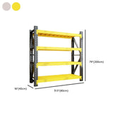 Freestanding White 4-Tier Heavy-Duty Garage Storage Shelves #size