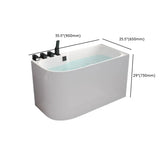 Freestanding White Lucite Rectangular 	Soaking Bathtub Image - 10