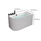 Freestanding White Lucite Rectangular 	Soaking Bathtub Image - 13