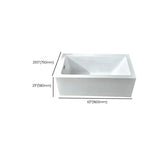 Freestanding White Rectangular Back to Wall Bathtub Image - 10