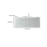 Freestanding White Rectangular Back to Wall Bathtub Image - 13