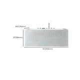 Freestanding White Rectangular Back to Wall Bathtub Image - 14