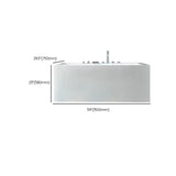 Freestanding White Rectangular Back to Wall Bathtub Image - 15