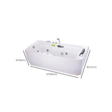 Freestanding White Rectangular PMMA Bathtub with Handles Image - 16