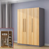 Freestanding White Storage Cabinet Wardrobe with Drawers Image - 18