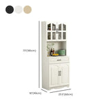 Freestanding Wood Dining Hutch Standard China Cabinet #size