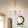 French Clear Crystal Teardrop Candlestick Chandelier Image - 1