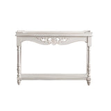 French-style Rectangular Wood Console Table with Floor Shelf Image - 6