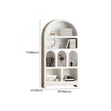 French Vertical Storage Unit White Timber Arch Bookcase Image - 10