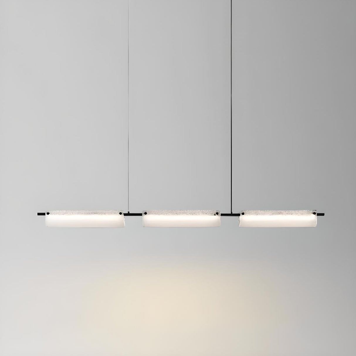 Frosted Glass 3-Light Kitchen Island Pendant Light Image - 6