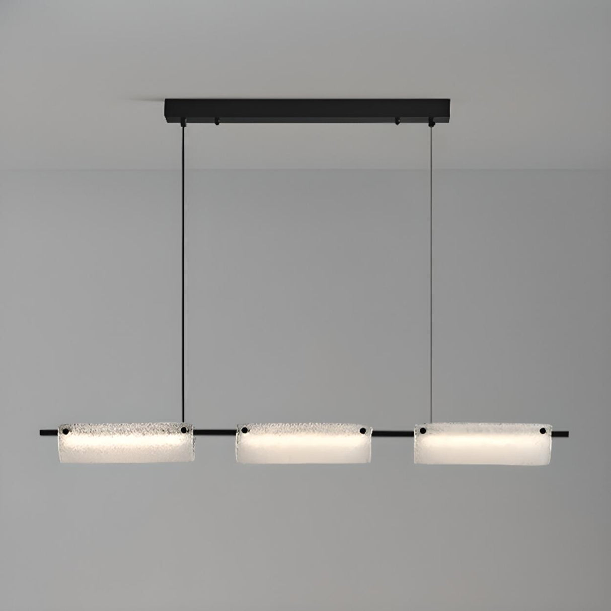 Frosted Glass 3-Light Kitchen Island Pendant Light Image - 7