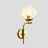 Frosted Glass Geometric Gold Frame LED Wall Sconce Image - 7