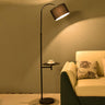 Functional Barrel Adjustable Side Table Floor Lamp Image - 1