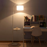 Functional Barrel Adjustable Side Table Floor Lamp Image - 11