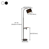 Functional Barrel Adjustable Side Table Floor Lamp #size