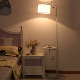 Functional Barrel Adjustable Side Table Floor Lamp Image - 3