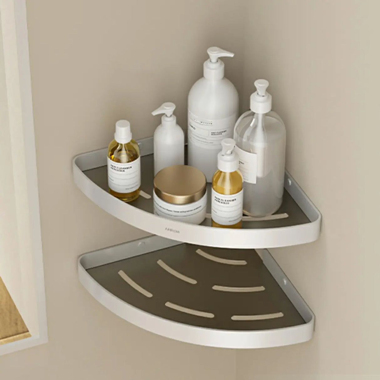 Functional Metal Gray Storage Bathroom Hardware Set Image - 23