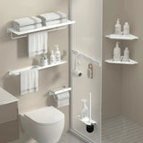 Functional Metal Gray Storage Bathroom Hardware Set Image - 31