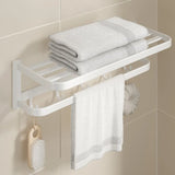 Functional Sleek Metal Gray Storage Bathroom Hardware Set Image - 19