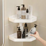 Functional Sleek Metal Gray Storage Bathroom Hardware Set Image - 21